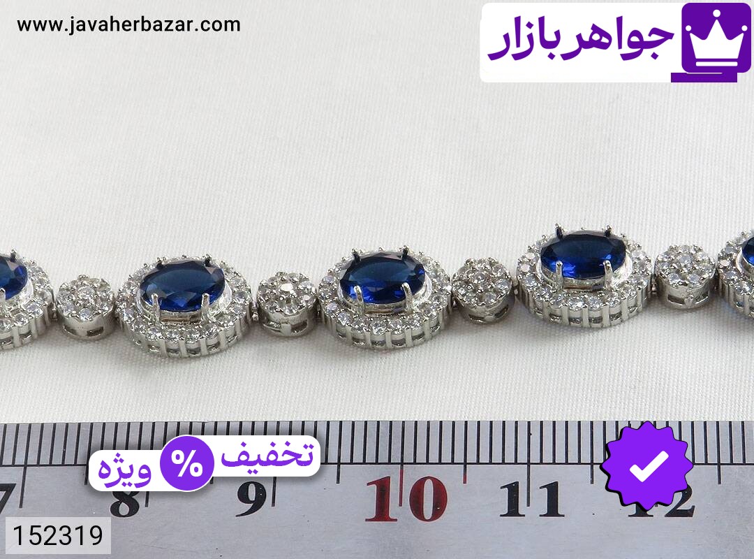 تصویر 3 دستبند یاقوت آبی زنانه با ضمانت اصالت جواهربازار عکس 3 دستبند یاقوت آبی زنانه اصل جواهربازار – مدل منتخب و موجود برای خرید