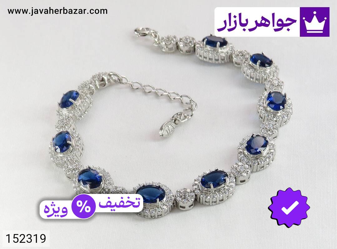 تصویر 5 دستبند یاقوت آبی زنانه با ضمانت اصالت جواهربازار عکس 5 دستبند یاقوت آبی زنانه اصل جواهربازار – مدل منتخب و موجود برای خرید