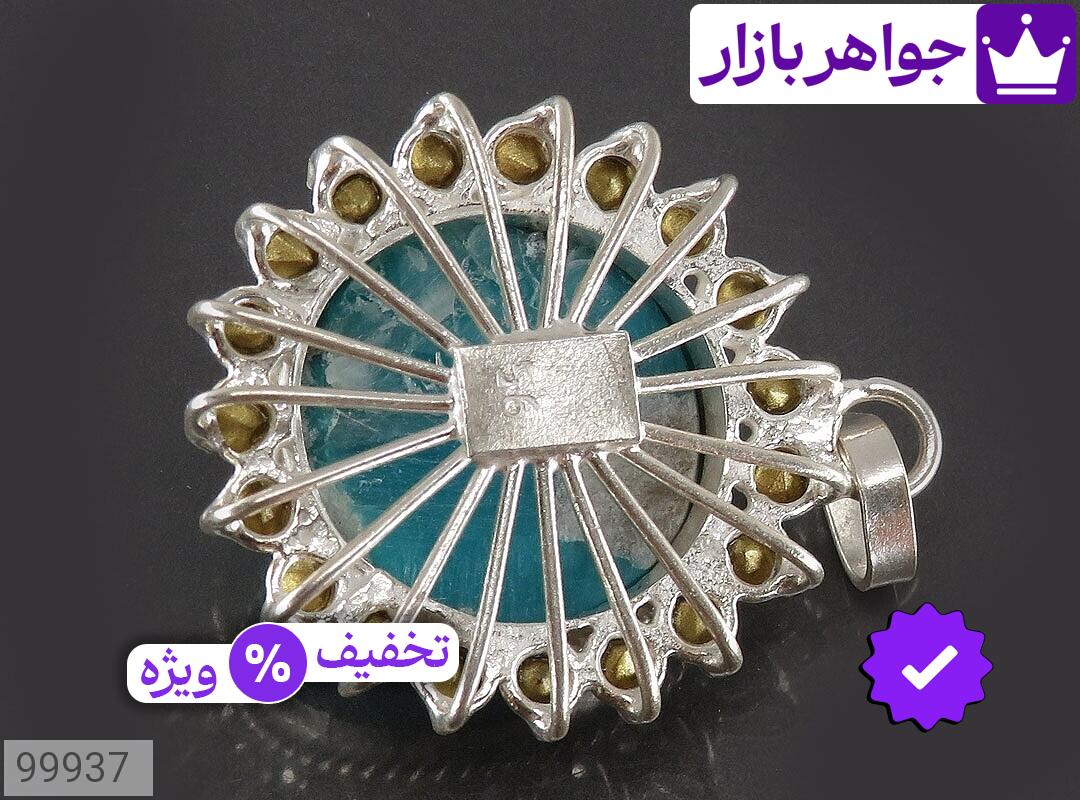 تصویر 2 گردنبند فیروزه کرمانی با ضمانت اصالت جواهربازار عکس 2 گردنبند فیروزه کرمانی اصل جواهربازار – مدل منتخب و موجود برای خرید