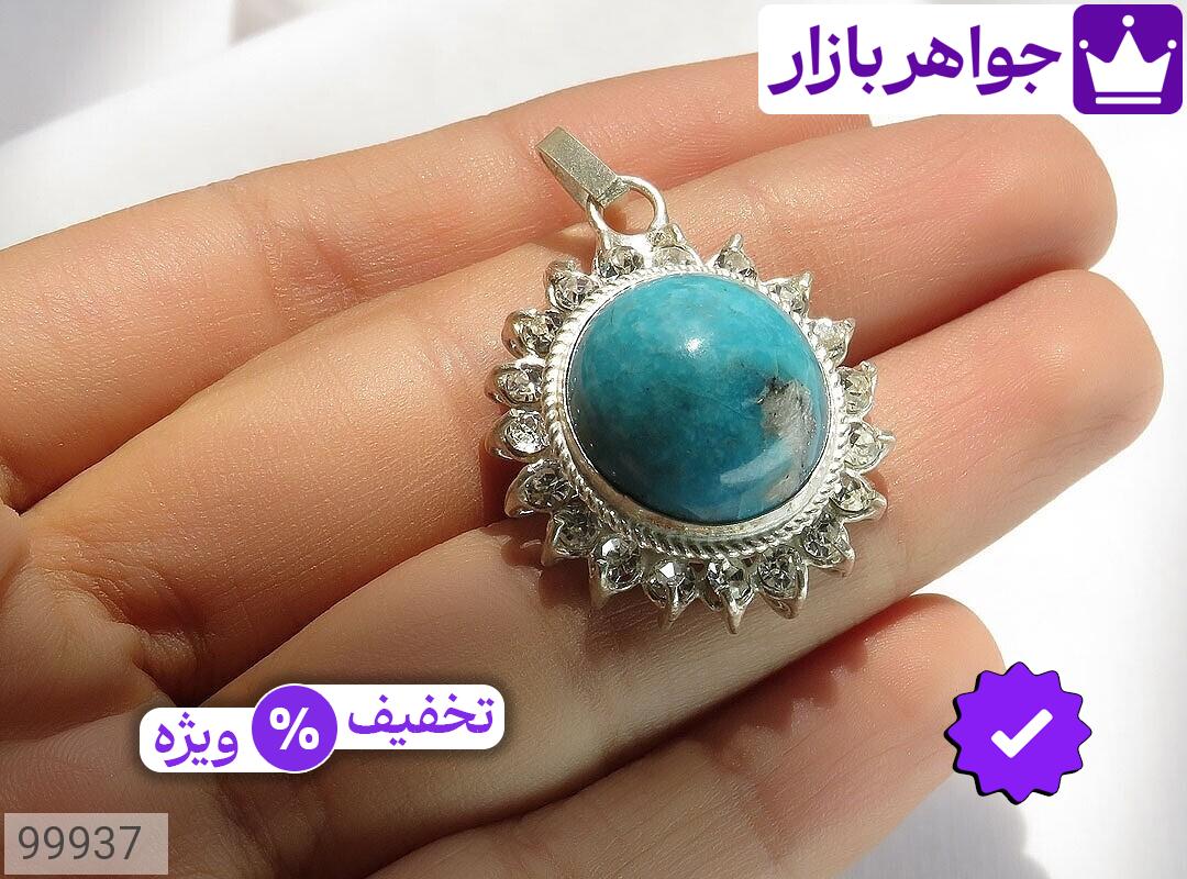 تصویر 4 گردنبند فیروزه کرمانی با ضمانت اصالت جواهربازار عکس 4 گردنبند فیروزه کرمانی اصل جواهربازار – مدل منتخب و موجود برای خرید