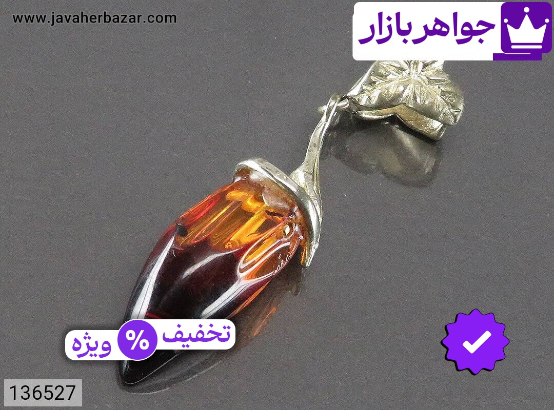 تصویر 1 گردنبند کهربا قهوهای با ضمانت اصالت جواهربازار عکس 1 گردنبند کهربا قهوهای اصل جواهربازار – مدل منتخب و موجود برای خرید