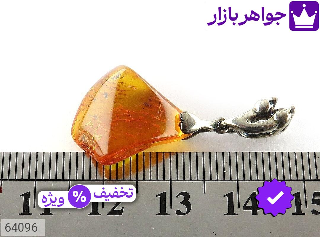 تصویر 3 گردنبند کهربا نارنجی با ضمانت اصالت جواهربازار عکس 3 گردنبند کهربا نارنجی اصل جواهربازار – مدل منتخب و موجود برای خرید