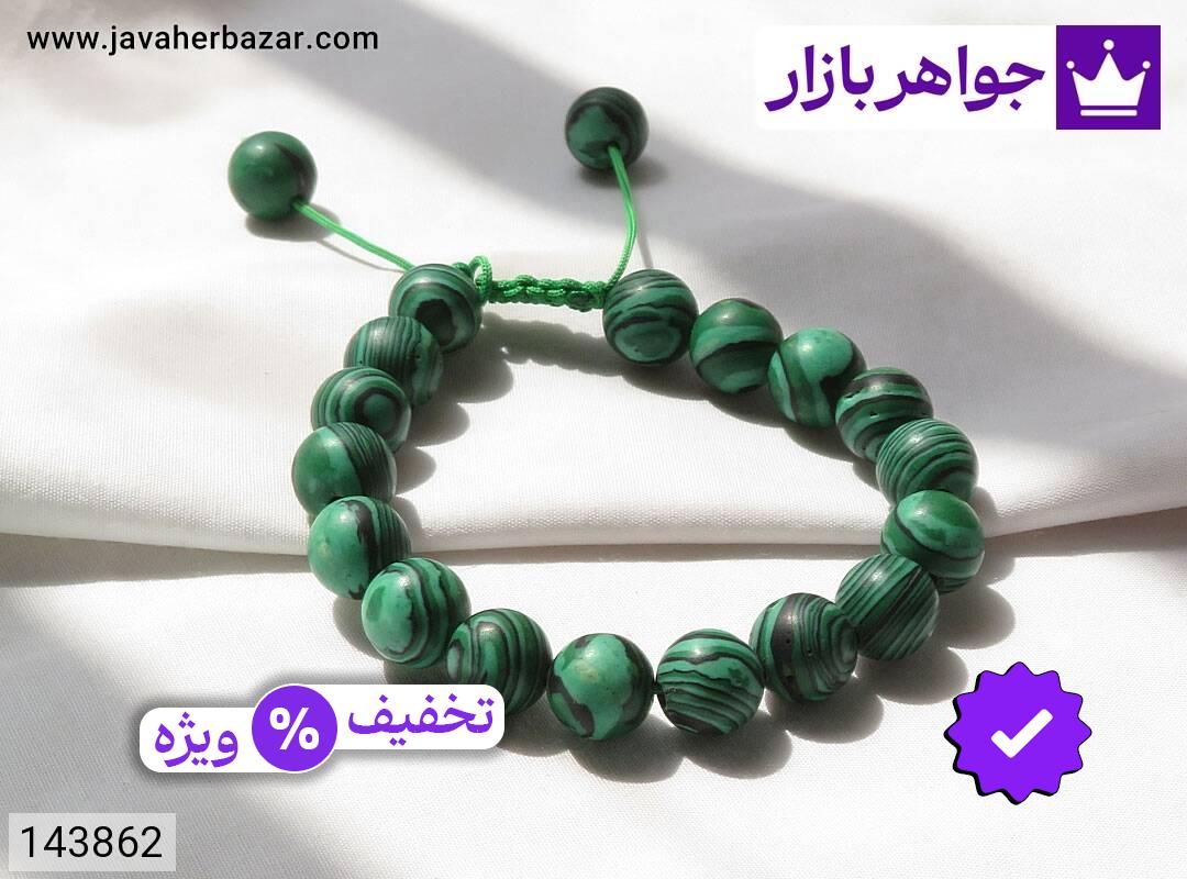 تصویر 5 دستبند مالاکیت با ضمانت اصالت جواهربازار عکس 5 دستبند مالاکیت اصل جواهربازار – مدل منتخب و موجود برای خرید