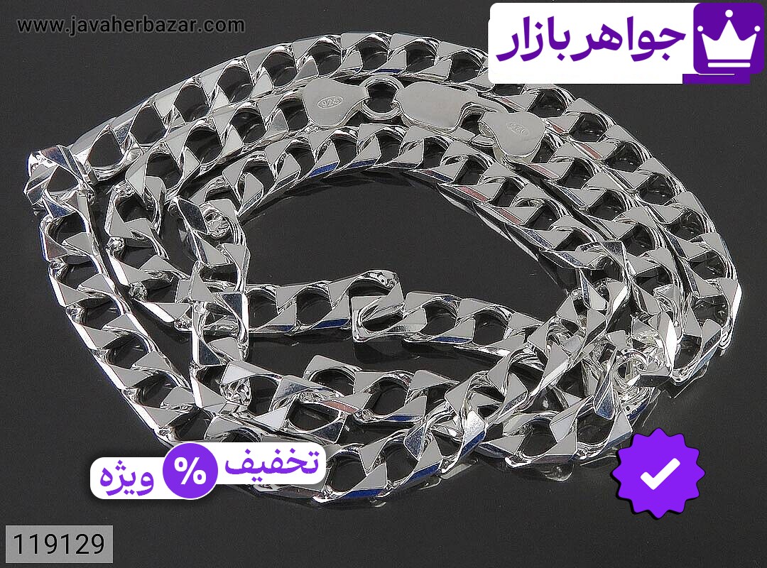 تصویر 1 زنجیر کار ترک مردانه با ضمانت اصالت جواهربازار عکس 1 زنجیر کار ترک مردانه اصل جواهربازار – مدل منتخب و موجود برای خرید