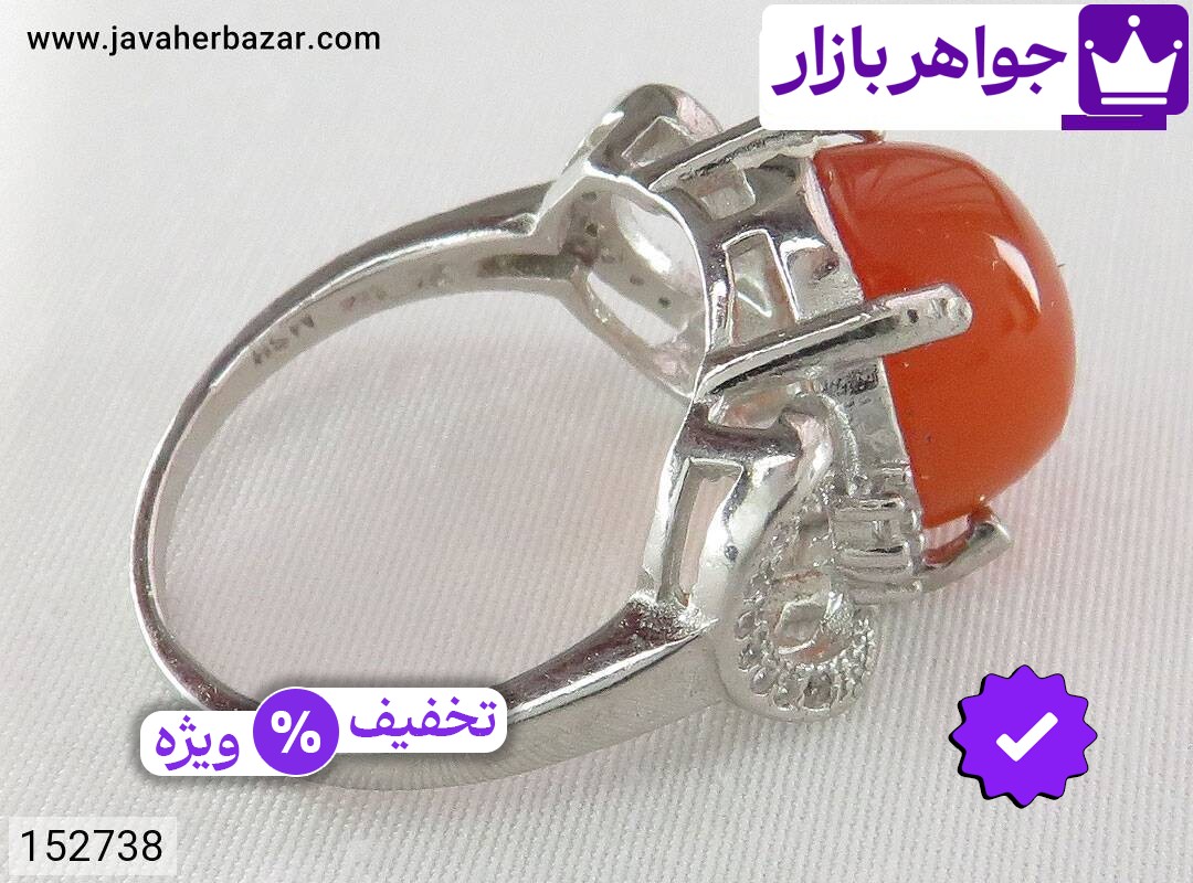 تصویر 2 انگشتر عقیق خراسان زنانه با ضمانت اصالت جواهربازار عکس 2 انگشتر عقیق خراسان زنانه اصل جواهربازار – مدل منتخب و موجود برای خرید