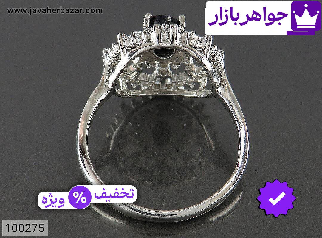 تصویر 3 انگشتر یاقوت آفریقایی سیاه زنانه با ضمانت اصالت جواهربازار عکس 3 انگشتر یاقوت آفریقایی سیاه زنانه اصل جواهربازار – مدل منتخب و موجود برای خرید
