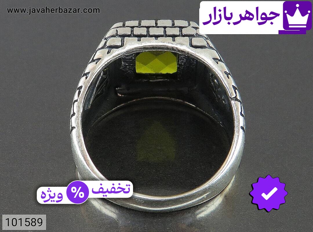 تصویر 2 انگشتر زبرجد سنتاتیک سبز با ضمانت اصالت جواهربازار عکس 2 انگشتر زبرجد سنتاتیک سبز اصل جواهربازار – مدل منتخب و موجود برای خرید