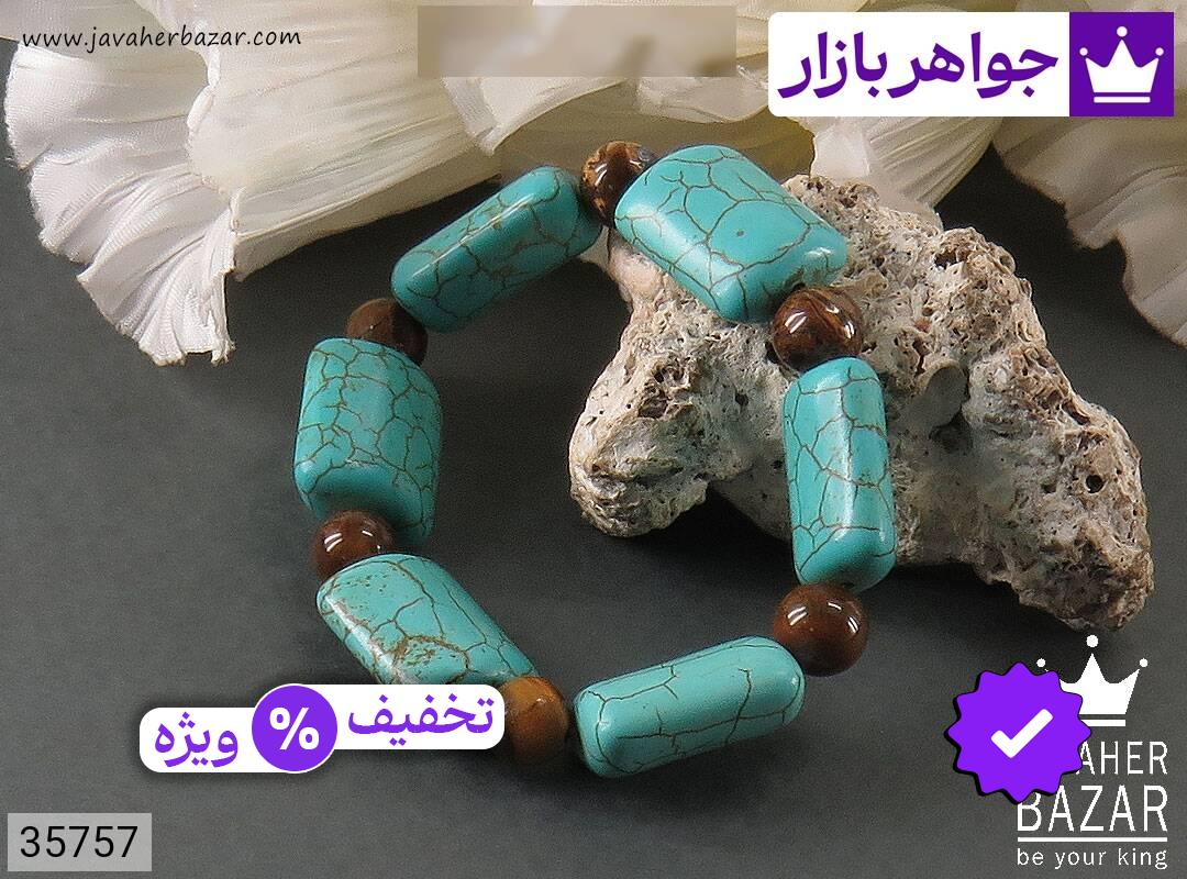 تصویر 5 دستبند فیروزه تبتی با ضمانت اصالت جواهربازار عکس 5 دستبند فیروزه تبتی اصل جواهربازار – مدل منتخب و موجود برای خرید