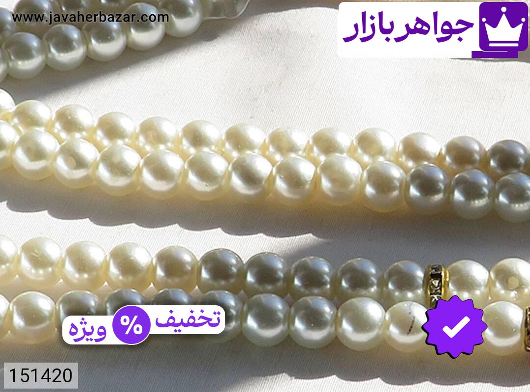 تصویر 2 تسبیح مروارید سفید 101 دانه با ضمانت اصالت جواهربازار عکس 2 تسبیح مروارید سفید 101 دانه اصل جواهربازار – مدل منتخب و موجود برای خرید