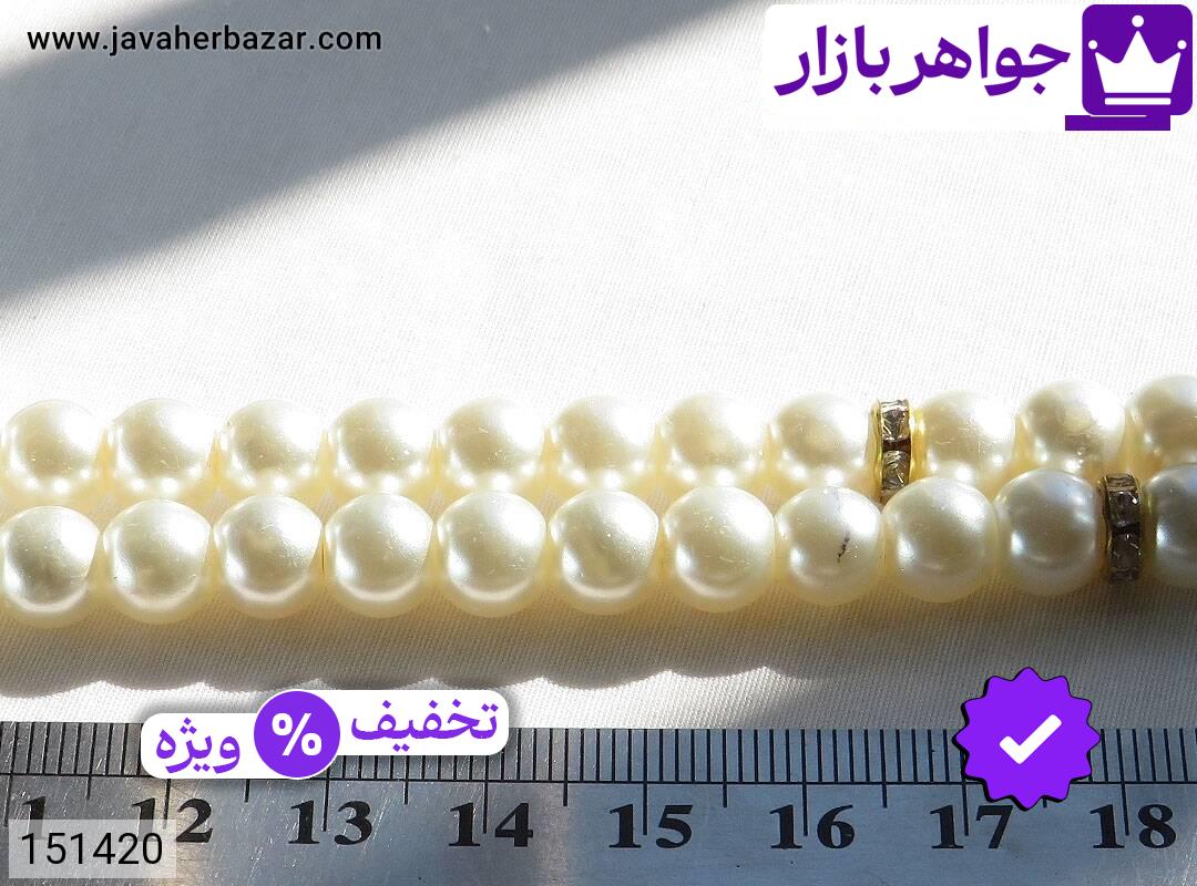 تصویر 3 تسبیح مروارید سفید 101 دانه با ضمانت اصالت جواهربازار عکس 3 تسبیح مروارید سفید 101 دانه اصل جواهربازار – مدل منتخب و موجود برای خرید