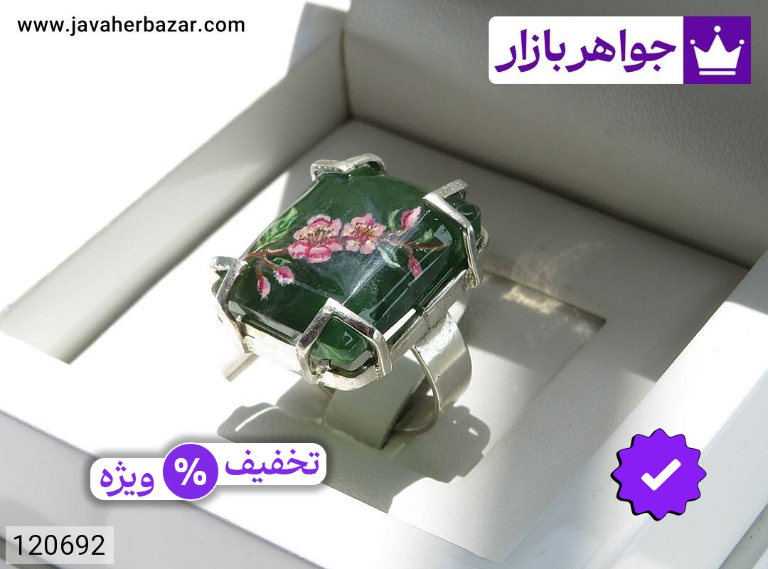 عکس و مدل انواع انگشتر یشم هندی سبز با بالاترین کیفیت بهترین قیمت اصل ضمانت 99ساله شناسنامه فاکتور انگشتریشمهندیسبز